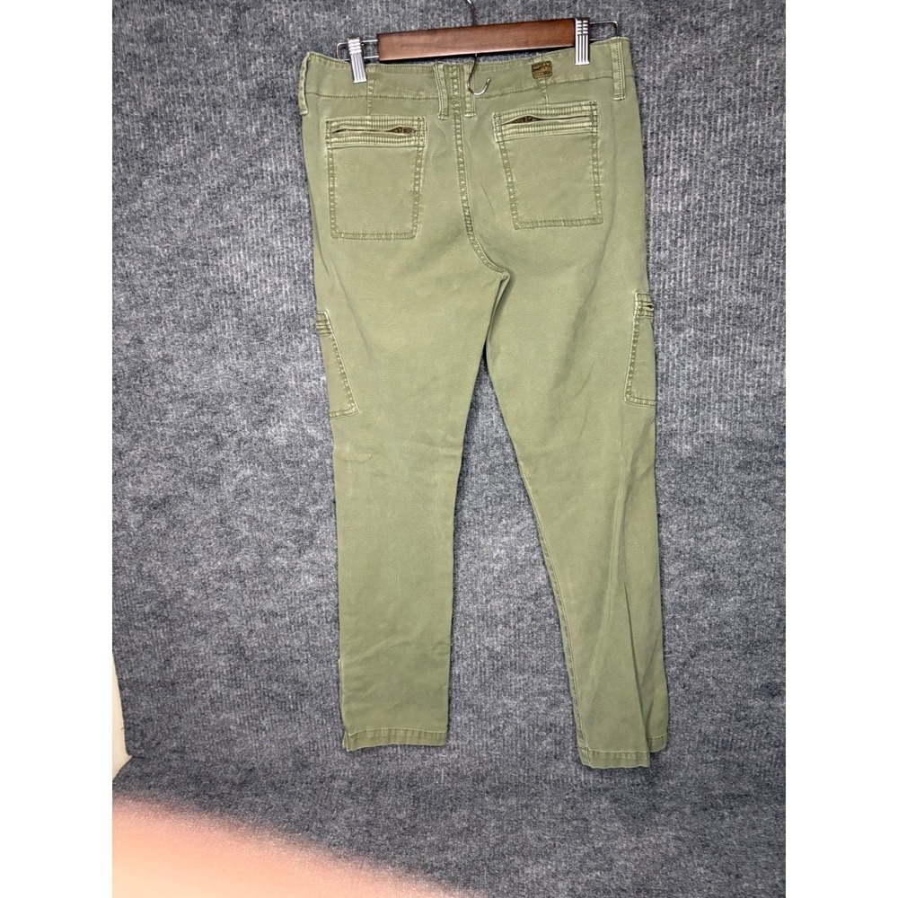 Lucky Brand Womens Olive Green Cargo Pants Zipper Ankle Slim Utility Size 6/28 - Picture 3 of 9